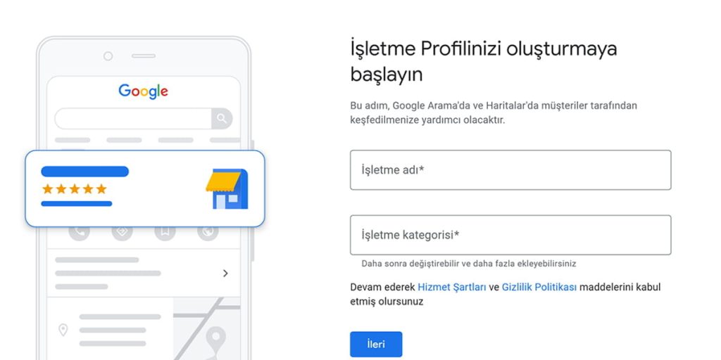 google işletme profili