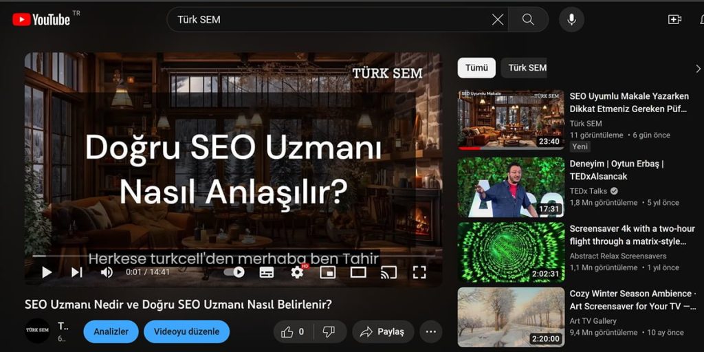 youtube videoları